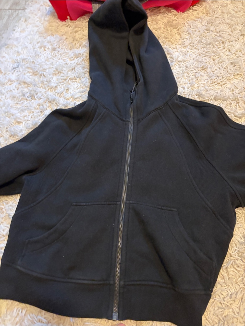 Black Zip-Up Hooded Sweatshirt LULULEMON